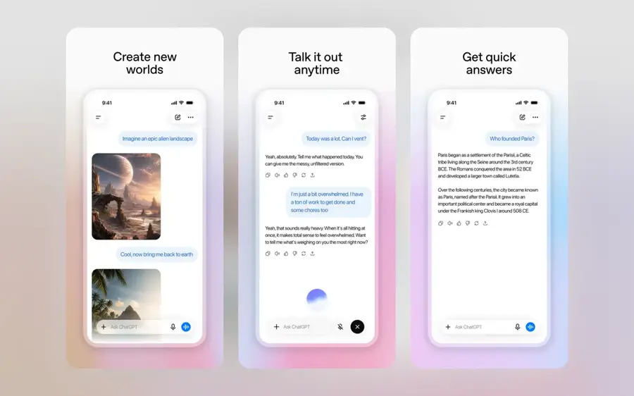 ChatGPT Search app screenshots from the App Store