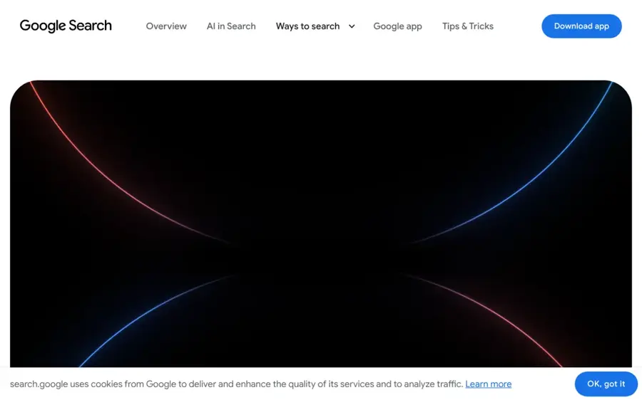 Google AI Mode homepage