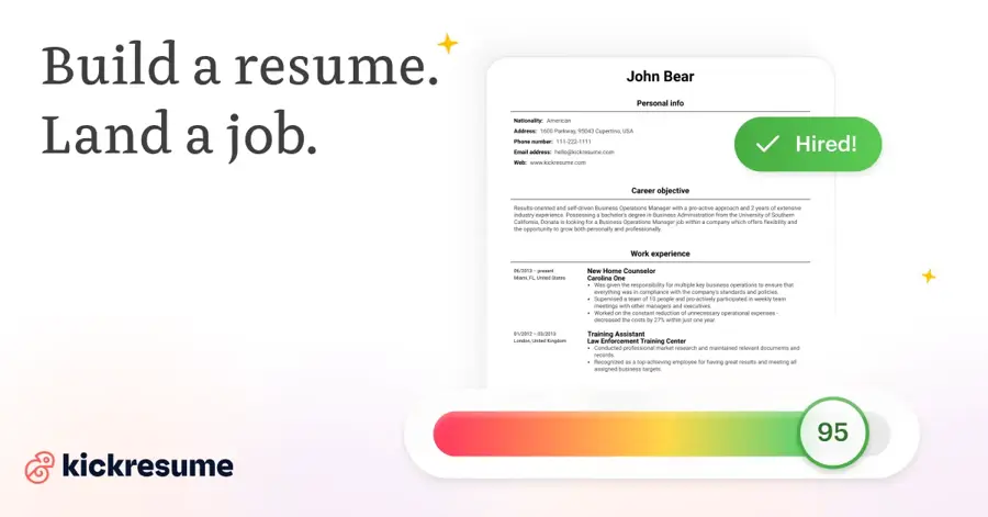Kickresume official preview image