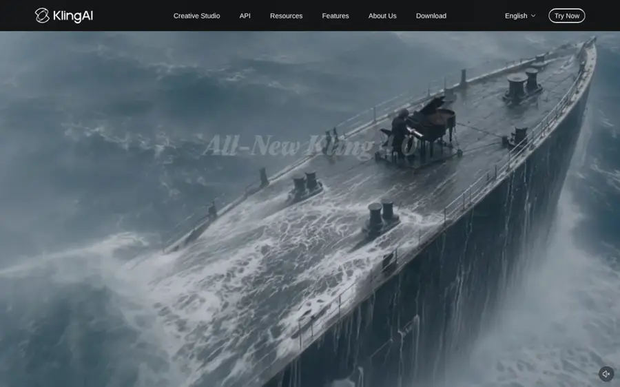 Kling AI homepage
