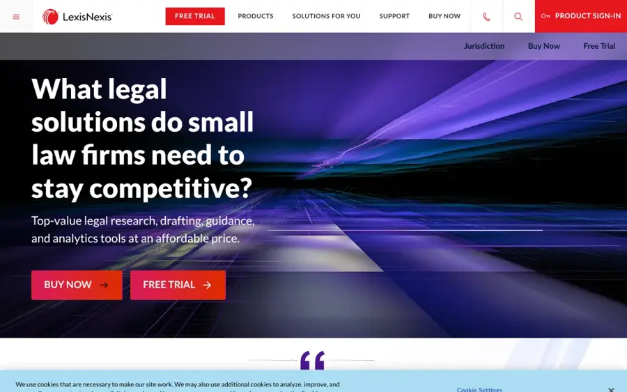 LexisNexis homepage