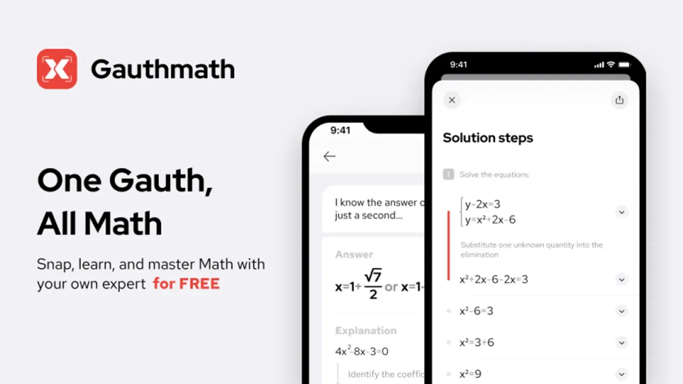 Gauth image from its official website