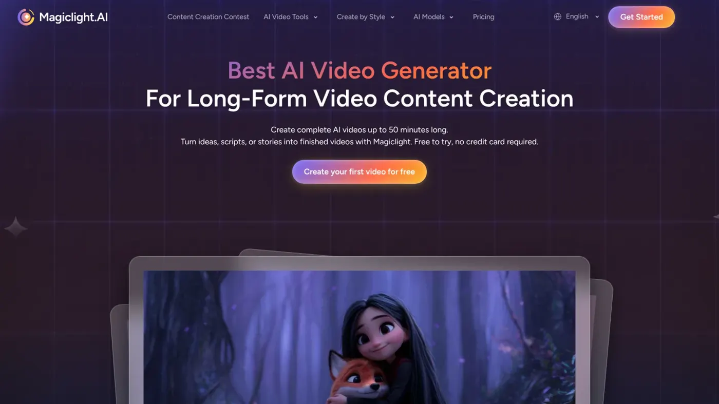 MagicLight (Magic Light AI) image from its official website