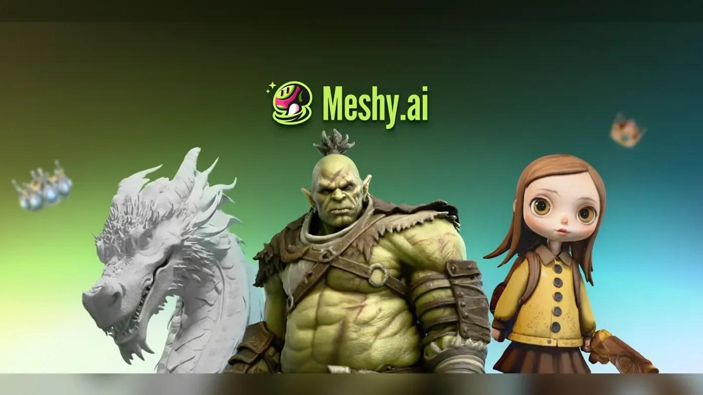 Meshy AI image from its official website