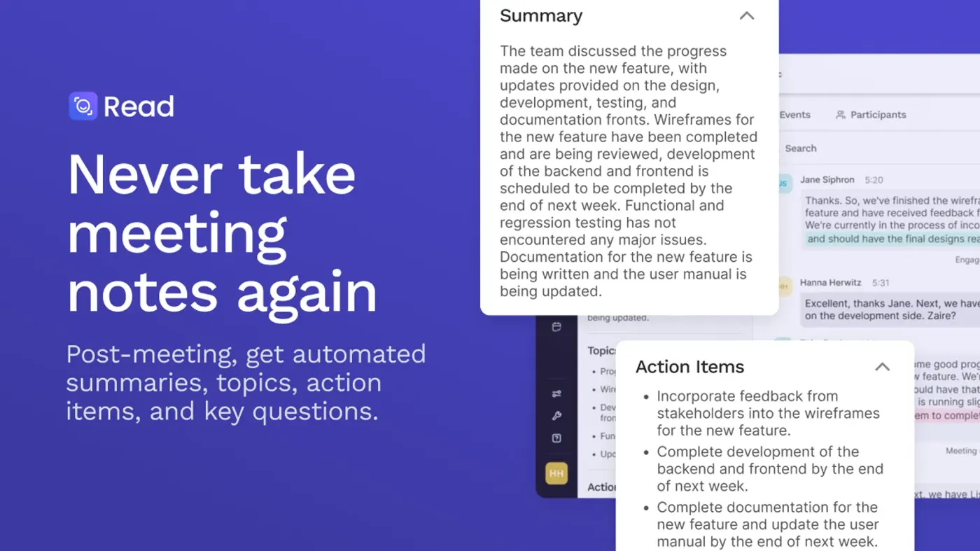Read AI image from its official website