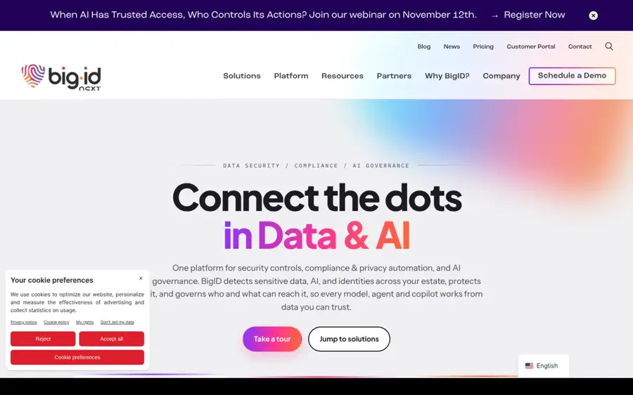 BigID homepage