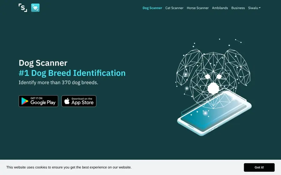 Dog Scanner homepage