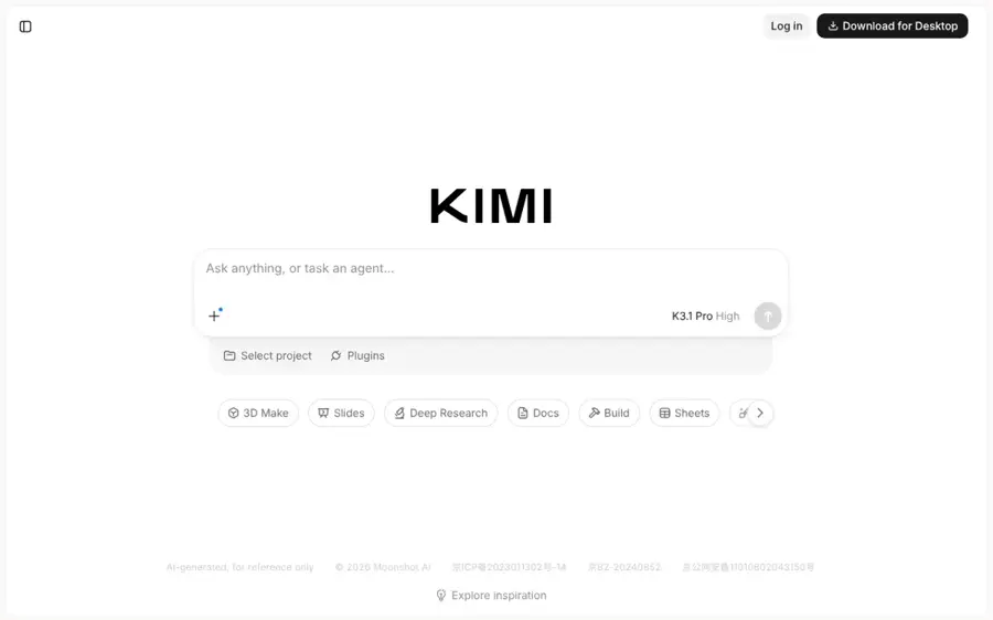 Kimi homepage