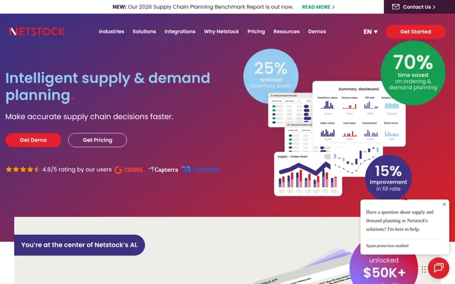 Netstock homepage