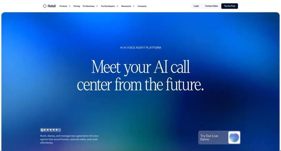 Retell AI official preview image