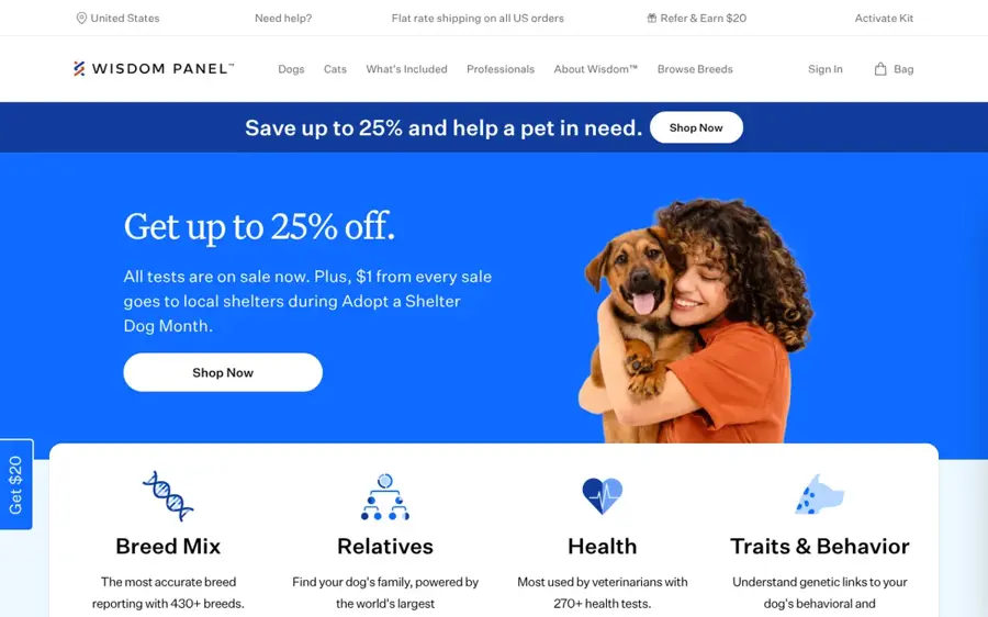 Wisdom Panel Essential homepage